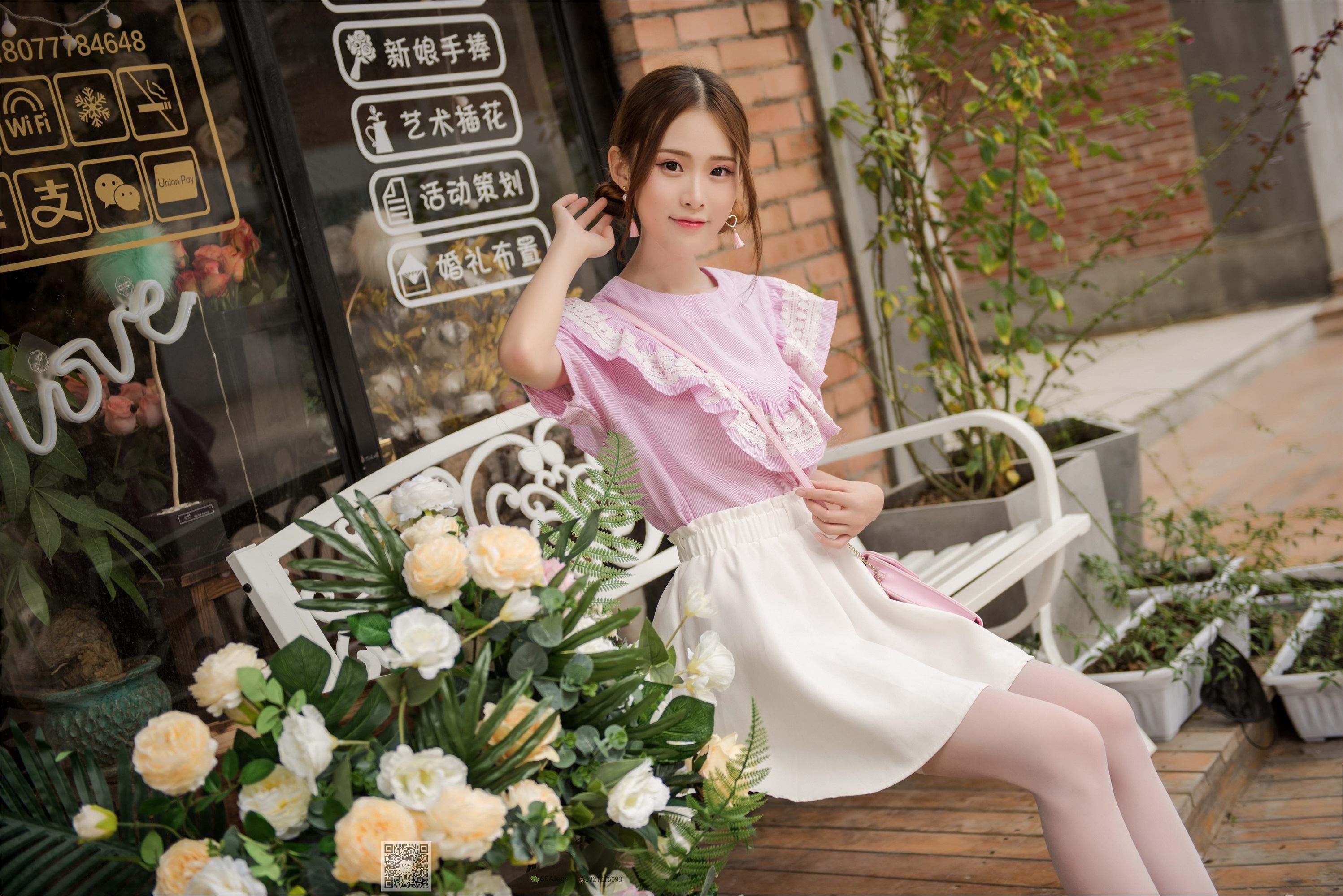 SSA丝社 NO.009 小琪琪 超薄5D长筒袜街拍